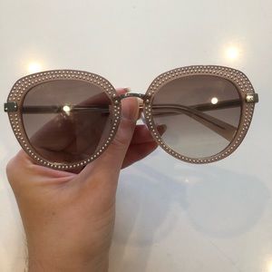 Jimmy Choo Beige Studded Sunglasses
